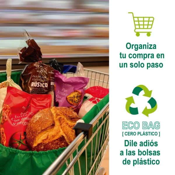 Bolsa carrito supermercado plegable y ecológica - Imagen 2