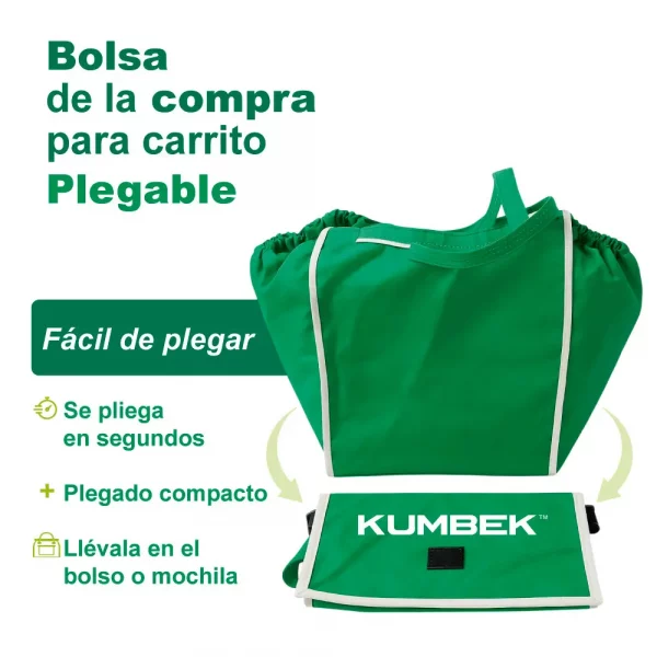 Bolsa carrito supermercado plegable y ecológica - Imagen 4